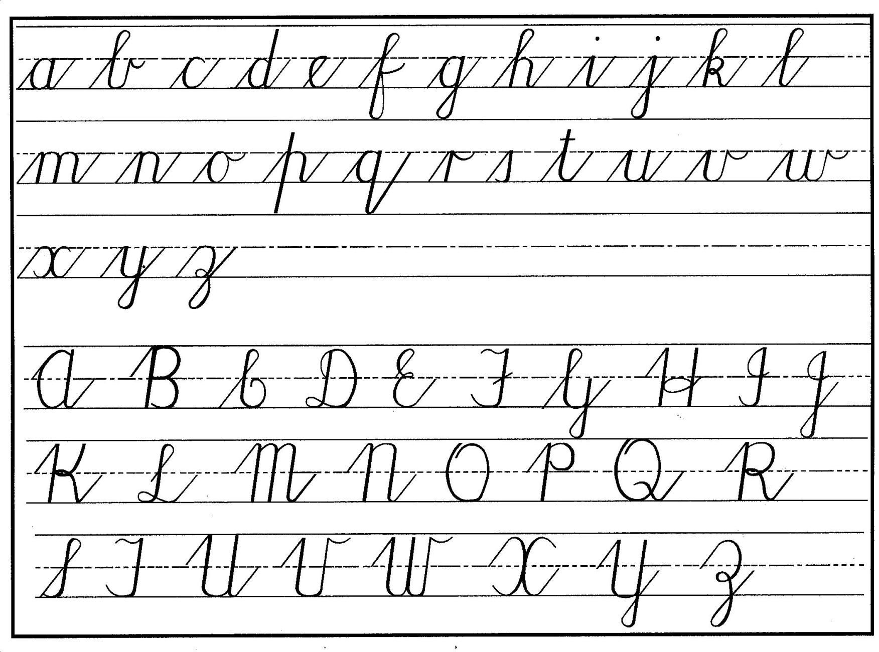 Free Printable Cursive Letters For Classroom Display Pdf