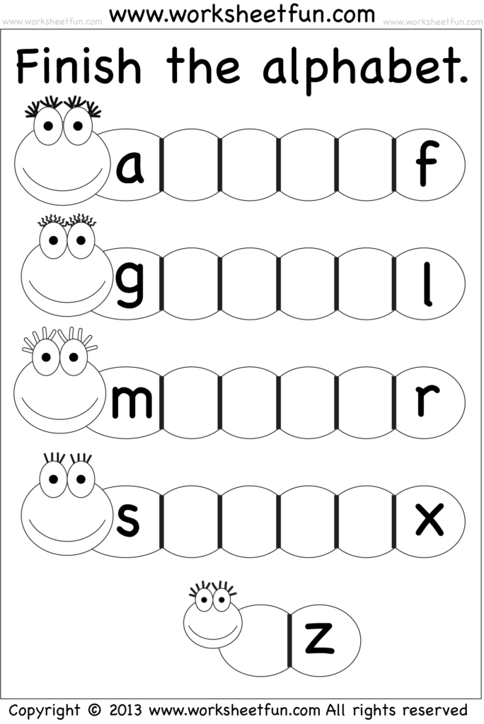 Printable English Alphabet Worksheets Activities Free For Throughout Alphabet Worksheets For Elementary