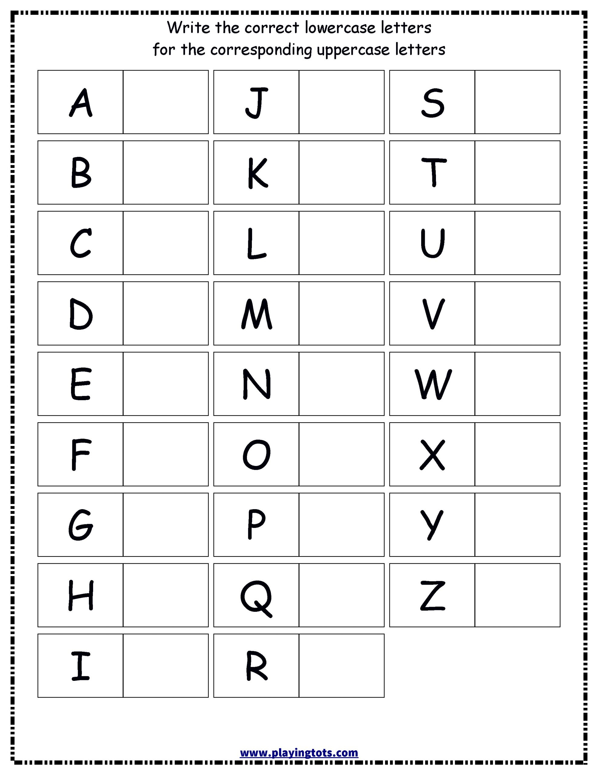 Printable English Alphabet Worksheets Activities Free For with Alphabet Worksheets For Nursery Class