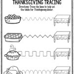 Printable Fine Motor Thanksgiving Preschool Worksheets