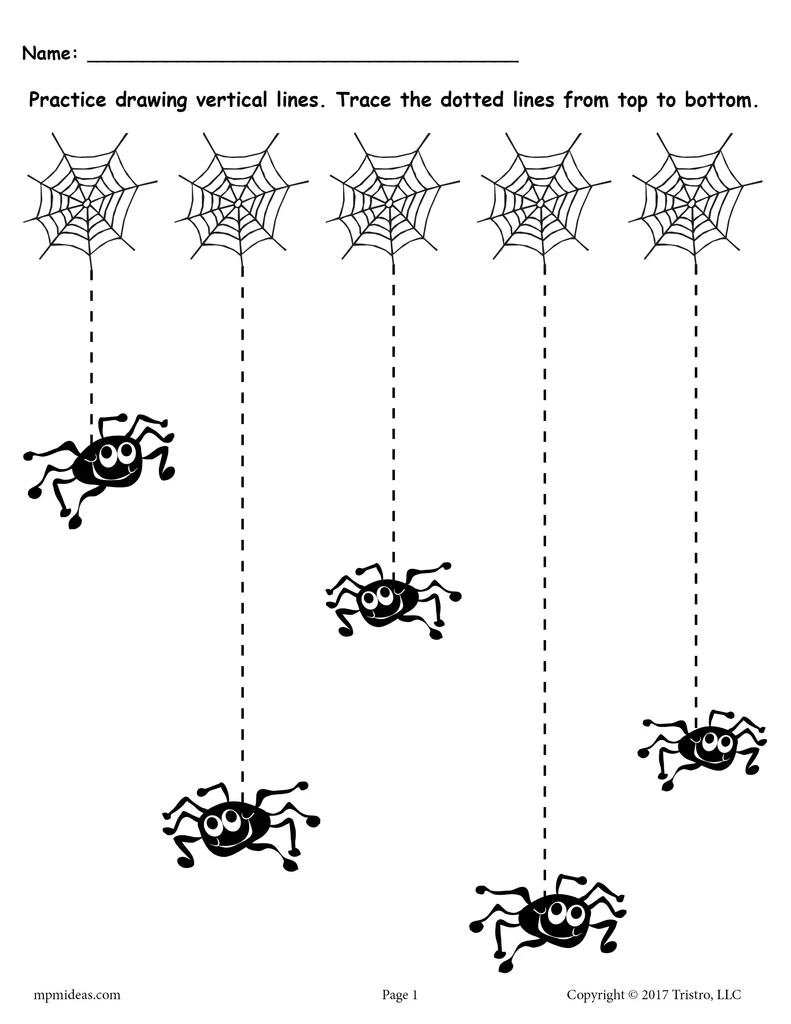 Printable Halloween Line Tracing Worksheets! In 2020