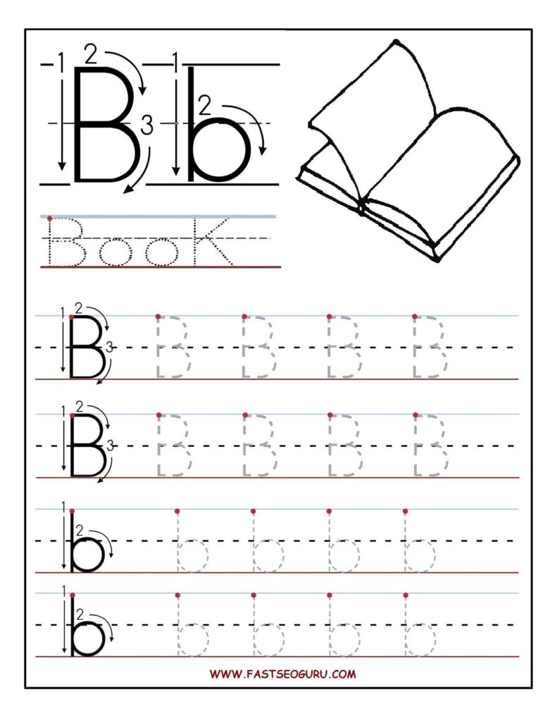 Printable Letter B Tracing Worksheets For Preschool | Letter Printable Letter B Tracing Worksheets For Preschool | Letter