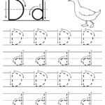 Printable Letter D Tracing Worksheet With Number And Arrow Within Letter D Tracing Worksheets Free