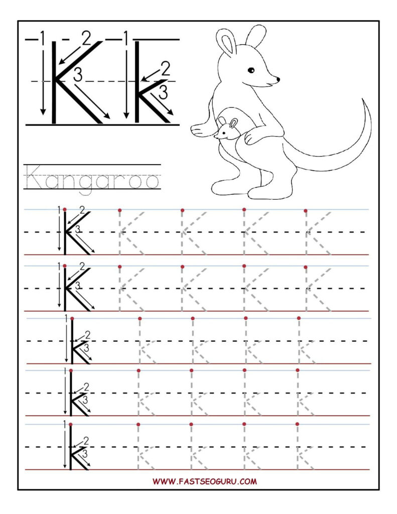 Printable Letter K Tracing Worksheets For Preschool Printable Letter K Tracing Worksheets For Preschool