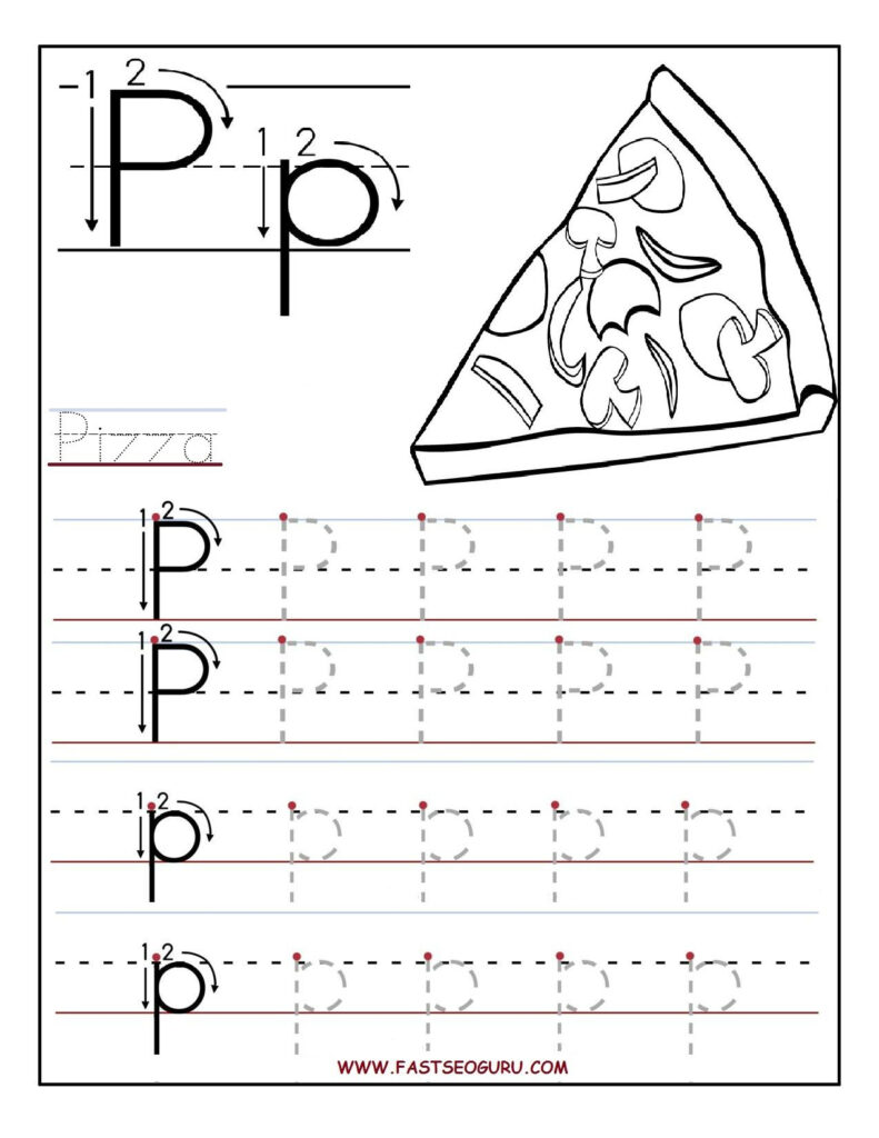Printable Letter P Tracing Worksheets For Preschool Printable Letter P Tracing Worksheets For Preschool