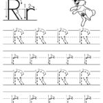 Printable Letter R Tracing Worksheet With Number And Arrow With Regard To Letter R Tracing Preschool