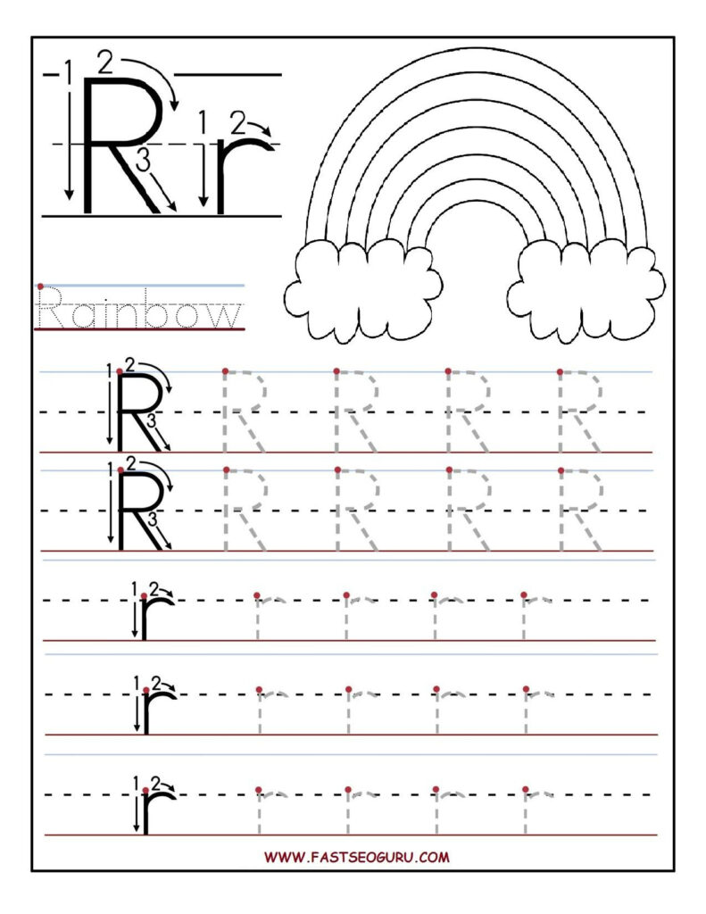 Printable Letter R Tracing Worksheets For Preschool | Letter Printable Letter R Tracing Worksheets For Preschool | Letter