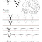 Printable Letter Y Tracing Worksheets For Preschool | Letter With Letter Y Tracing Page