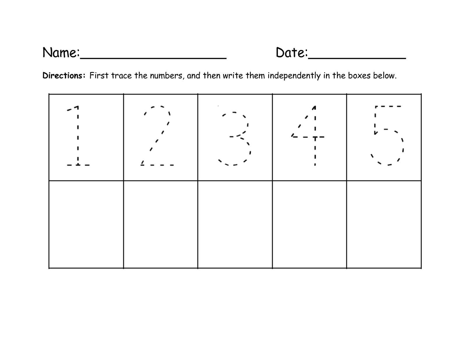 Printable Number Trace Worksheets | Writing Numbers, Numbers