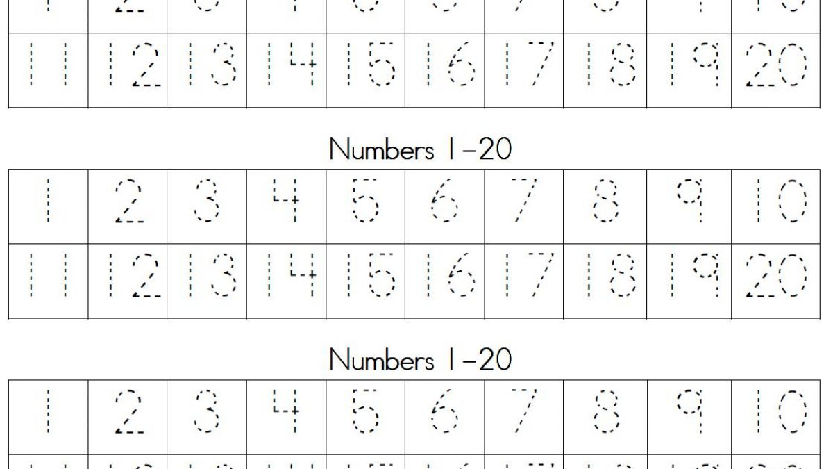 Printable Number Tracing Worksheets