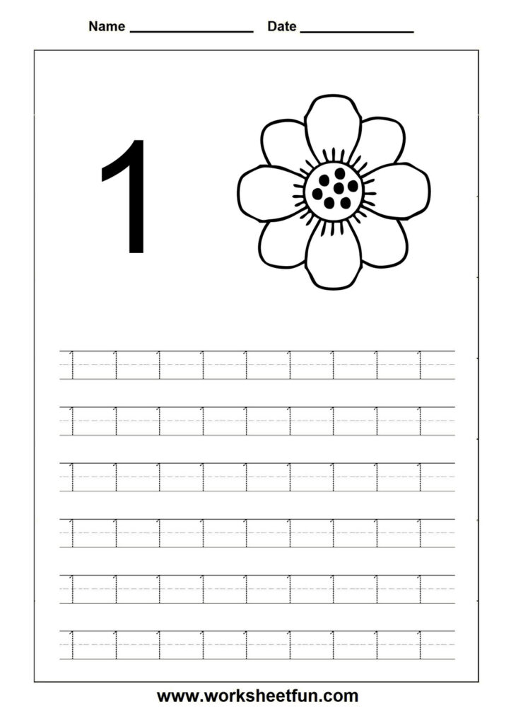 Printable Preschool Worksheets 1 20 Science Number Tracing