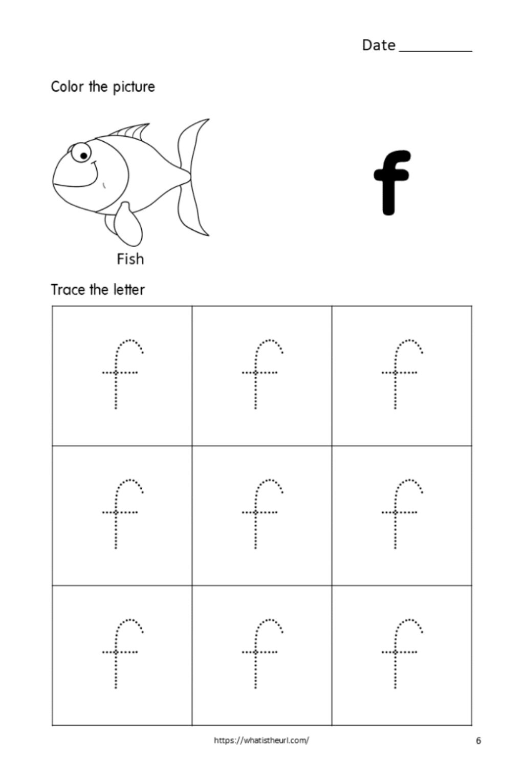 Letter F Tracing Printable | AlphabetWorksheetsFree.com