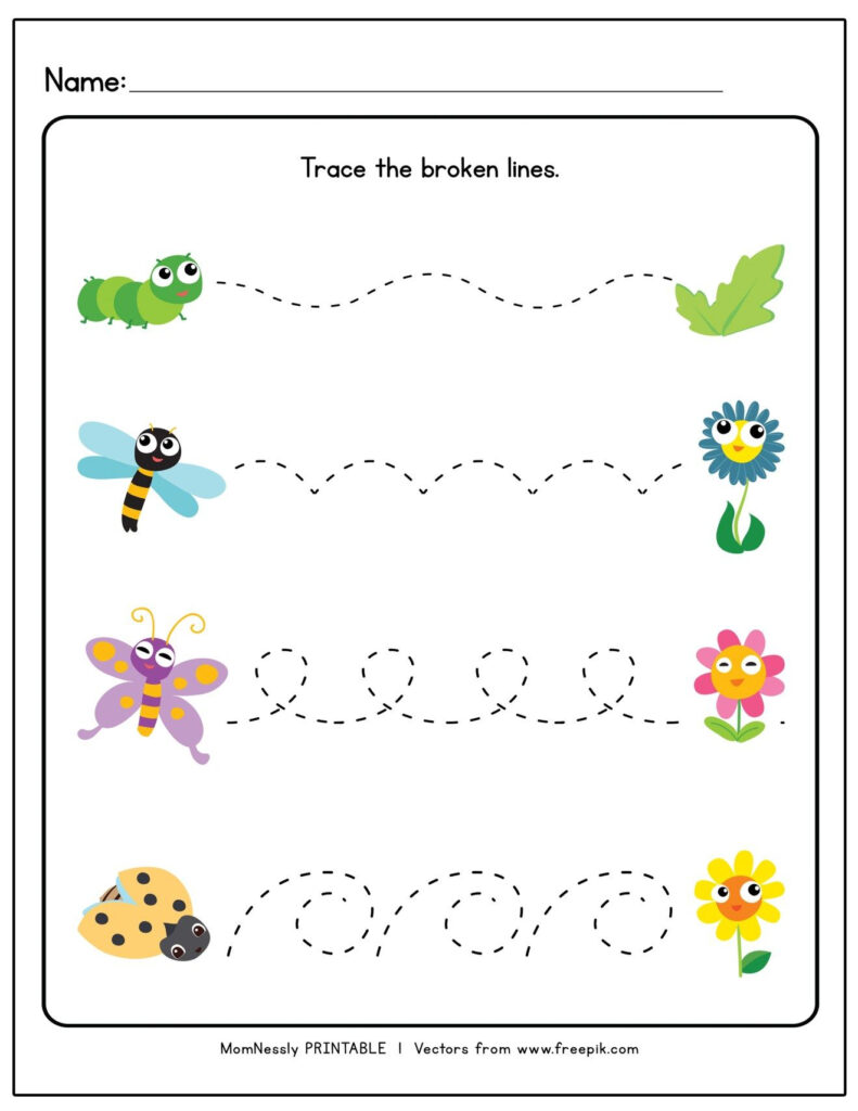 Printable: Tracing Lines Worksheets In 2020 | Tracing