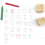 Product|Language Rubber Stamps|Upper Case Alphabet Rubber Pertaining To Alphabet Tracing Stamps