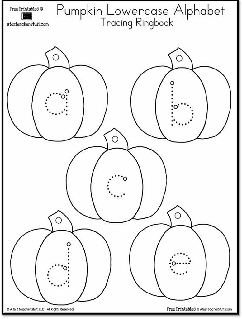 Pumpkin Lowercase And Uppercase Tracing Alphabet | A To Z Pumpkin Lowercase And Uppercase Tracing Alphabet | A To Z