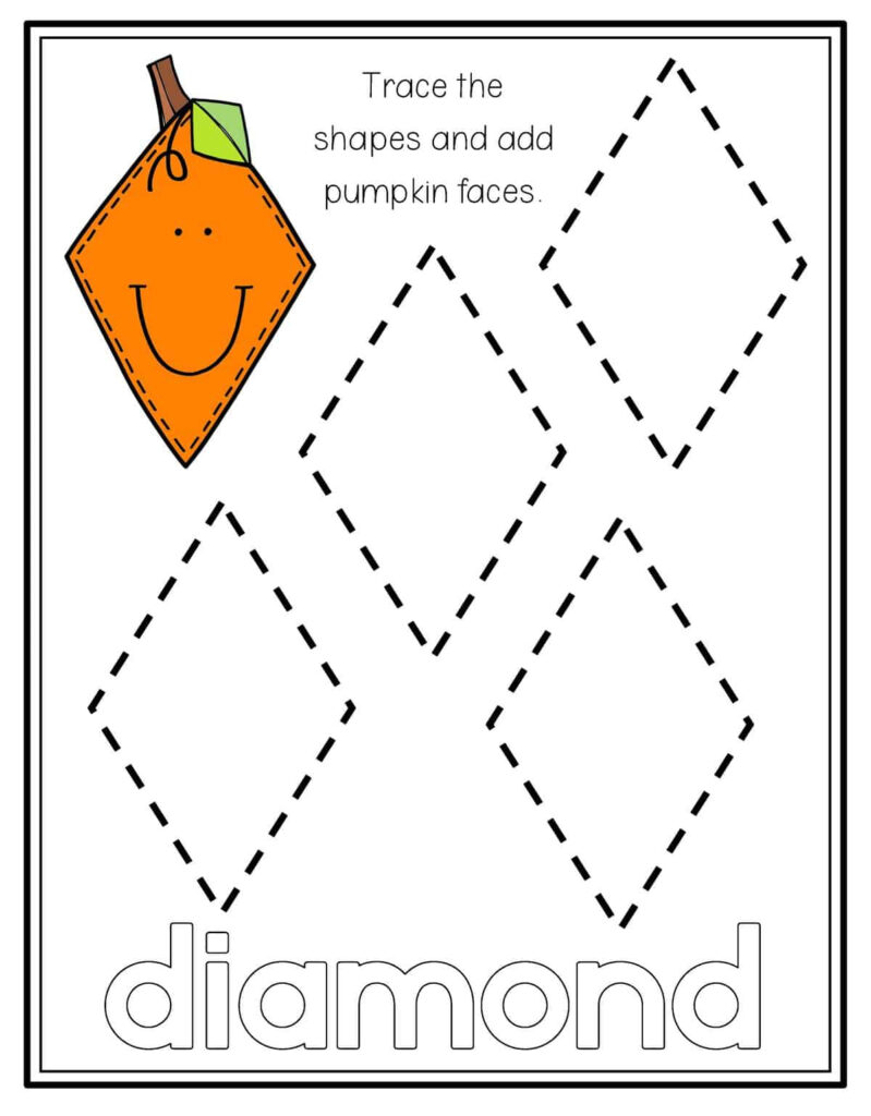 Pumpkin Shape Tracing   Preschool Mom