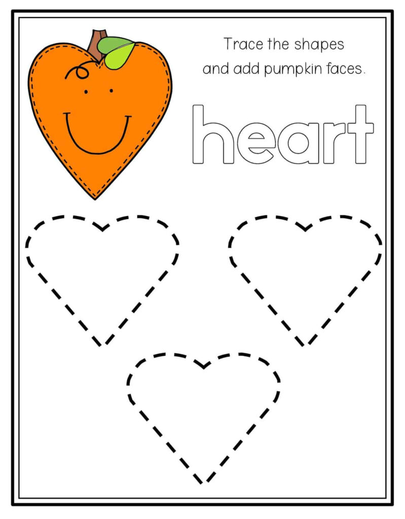 Pumpkin Shape Tracing   Preschool Mom