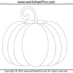 Pumpkin Tracing – 3 Worksheets / Free Printable Worksheets