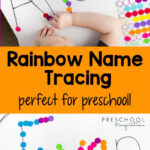 Rainbow Name Tracing Activity In 2020 | Educational In Preschool Name Tracing Ideas