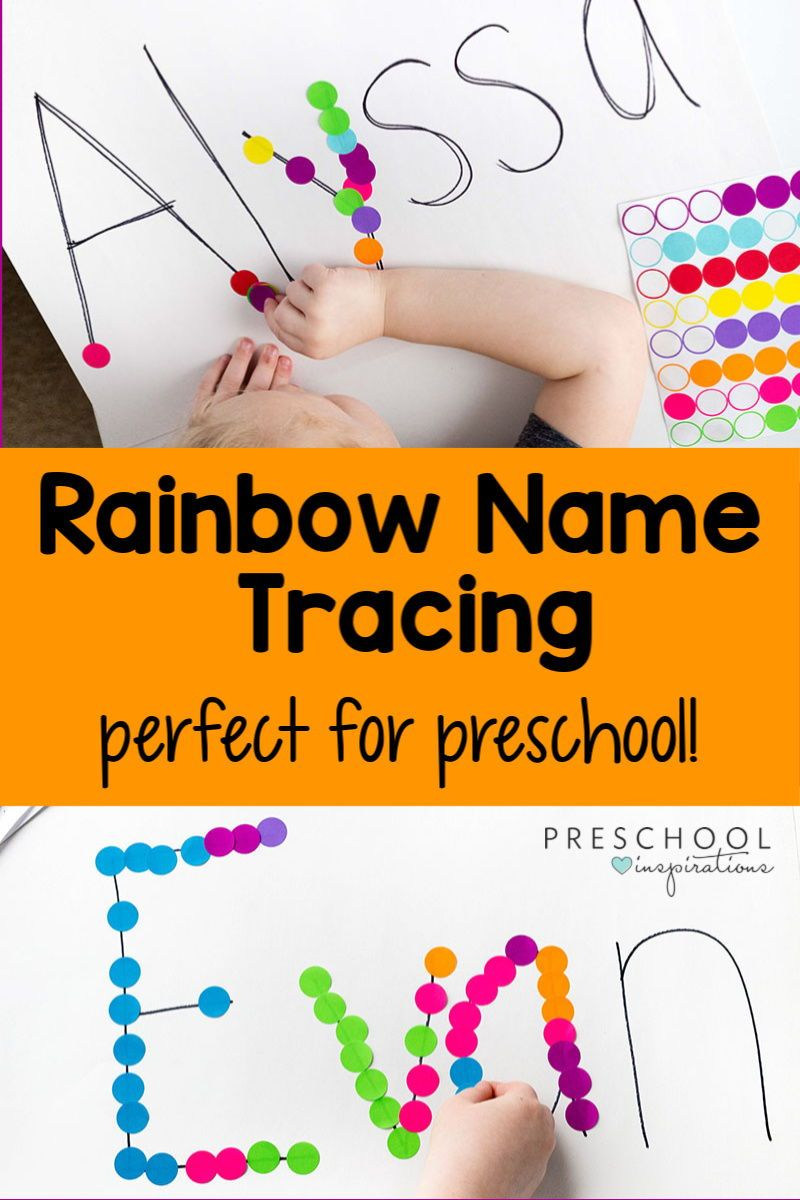 Rainbow Name Tracing Activity In 2020 | Educational in Preschool Name Tracing Ideas