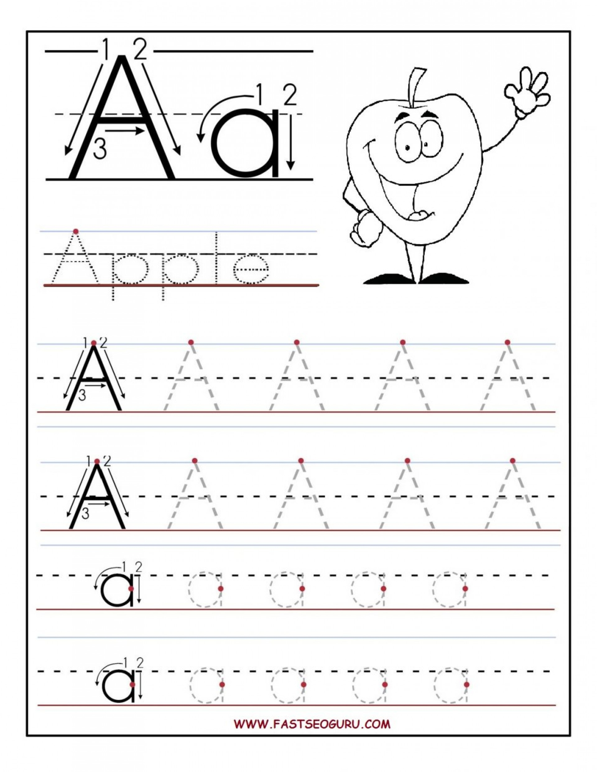 Reading Worksheets Free Printing For Kindergarten Worksheet for Alphabet Tracing Kindergarten Worksheet