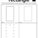 Rectangle Shape Worksheet: Color, Trace, Connect, & Draw