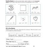 Reviewing 3 Letter Consonant Blends Is Easy With These Great Throughout Letter Blends Worksheets