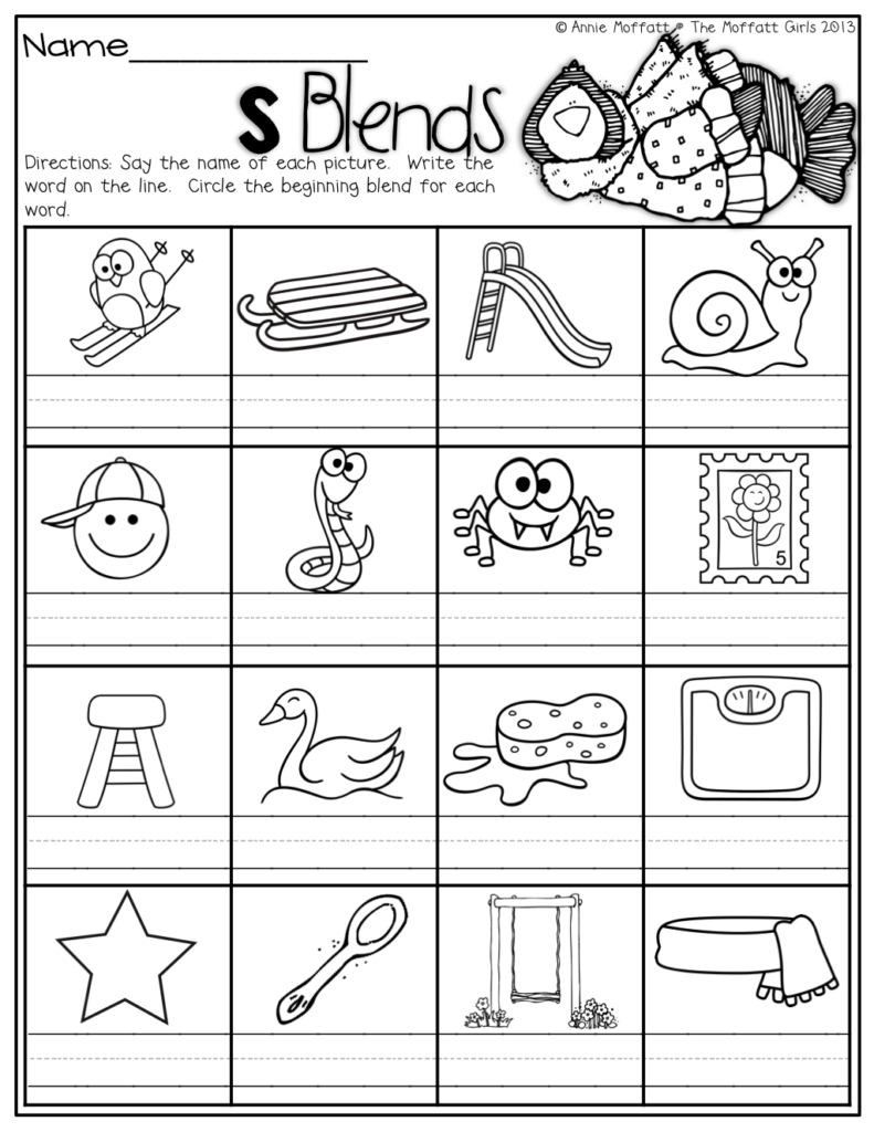 S Blends! | Blends Worksheets, Phonics Blends, 1St Grade Blends Throughout Letter S Worksheets For First Grade