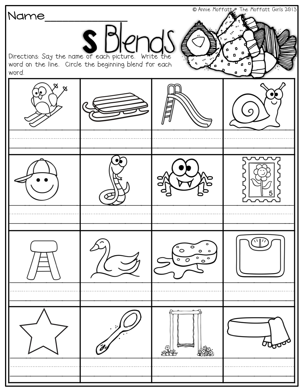 S Blends! | Blends Worksheets, Phonics Blends, 1St Grade Blends throughout Letter S Worksheets For First Grade