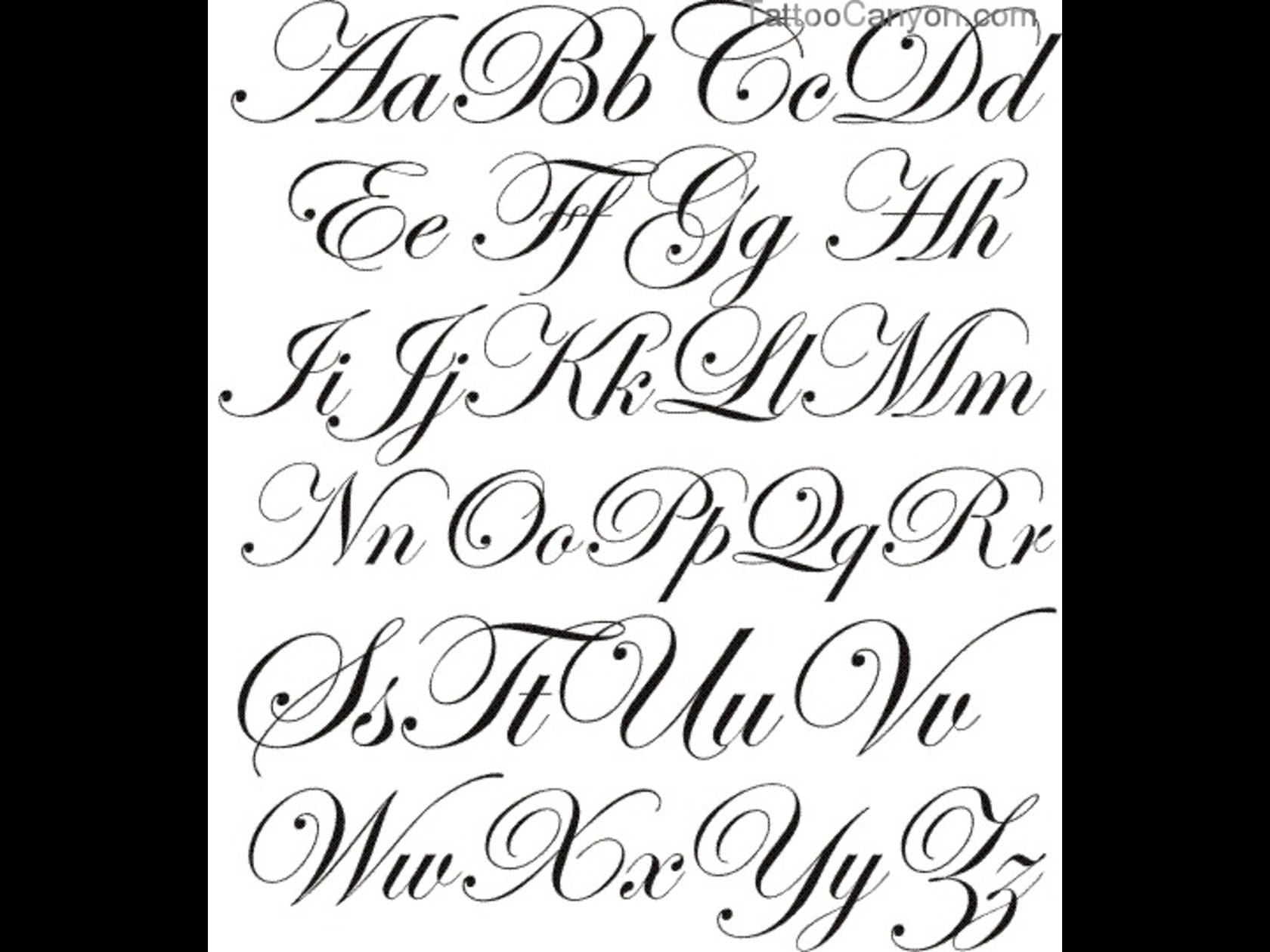 Script Fonts Alphabet Images Cursive Tattoo – Kingandsullivan