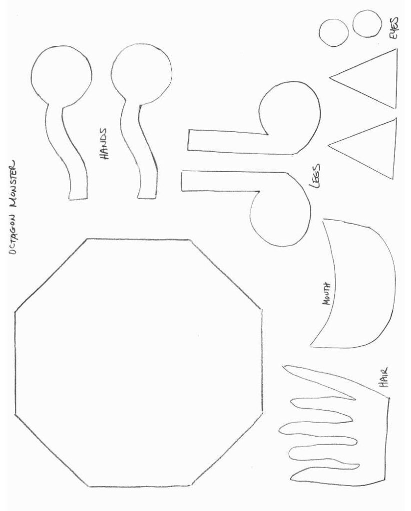 Shapes Crafts   Print Your Octagon Monster Template At