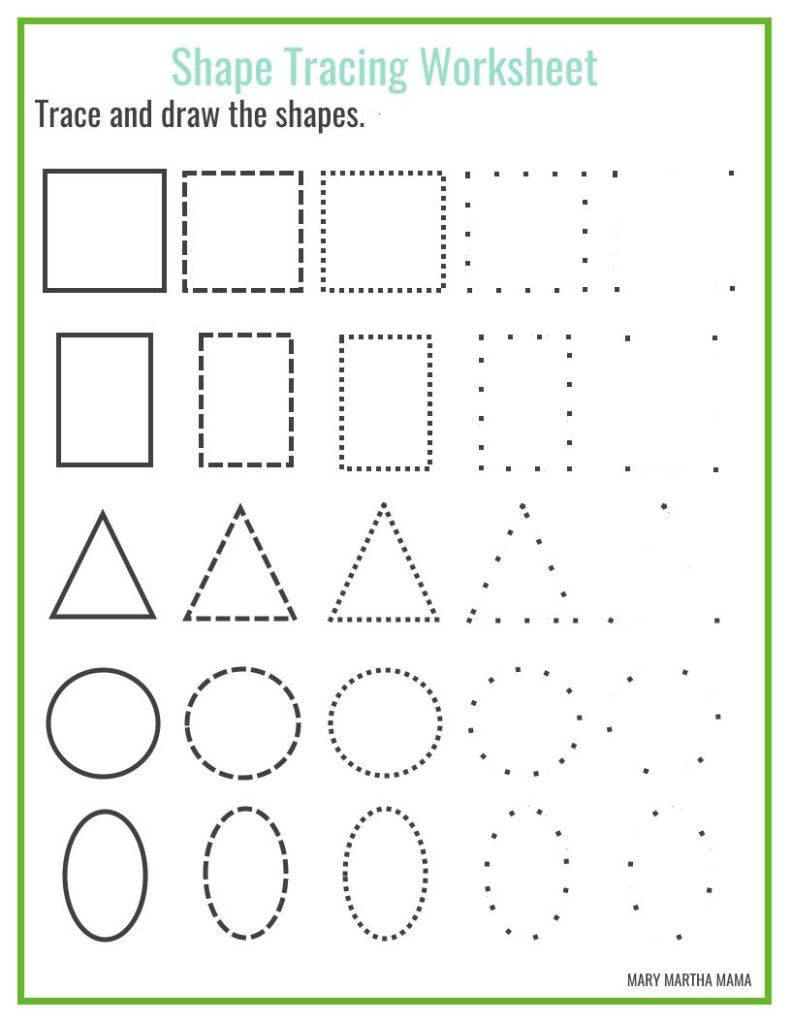 Shapes Worksheets For Preschool Free Printables Shape