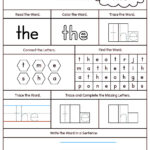 Sight Word The Printable Worksheet | Myteachingstation