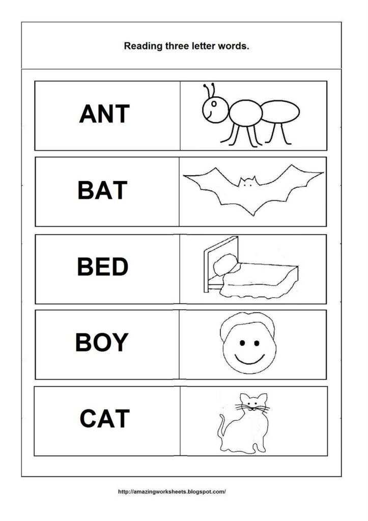 Simple Words   Worksheet | Three Letter Words, Letter N