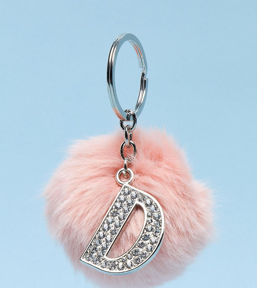 Skinnydip Exclusive Alphabet Pom Keychain - Letter D - Multi