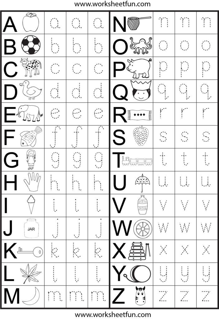 Small Letter Tracing Worksheet | Kindergarten Worksheets In Alphabet Worksheets For Nursery Class