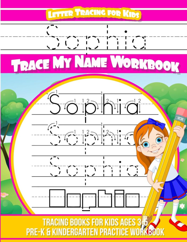 Sophia Letter Tracing For Kids Trace My Name Workbook   Walmart Pertaining To Alphabet Tracing Book Walmart