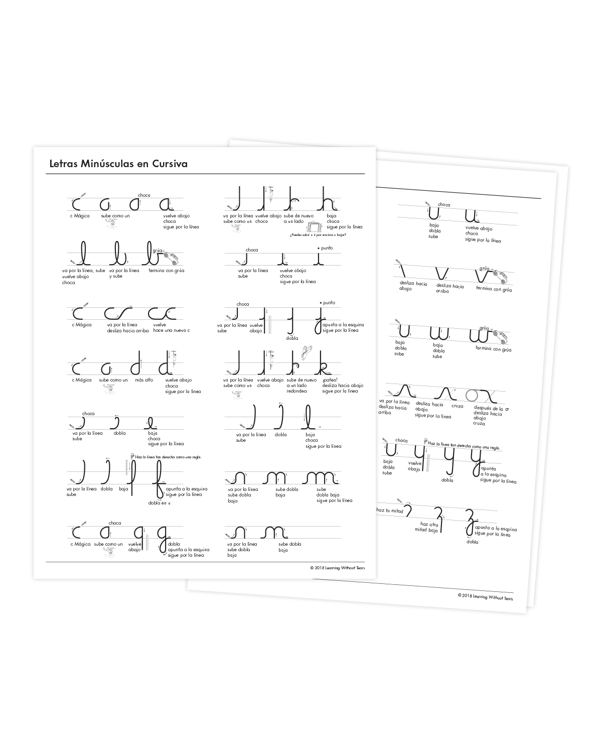 Spanish Cursive Letter Formation Charts | Learning Without Tears