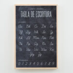 Spanish Cursive Writing Chart Classroom Poster Or Homeschool Decor  {Chalkboard}