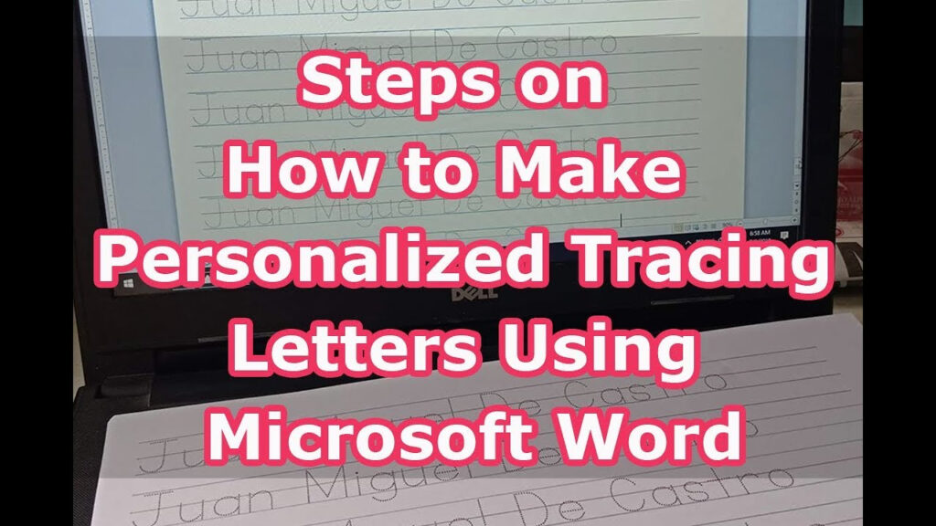 Steps On How To Make Personalized Tracing Letters Using Microsoft Word In Name Tracing Personalized