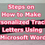 Steps On How To Make Personalized Tracing Letters Using Microsoft Word With Regard To Name Tracing Making