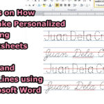 Steps On How To Make Personalized Tracing Worksheets With Blue And Red  Lines Using Microsoft Word Inside Create A Name Tracing Sheet