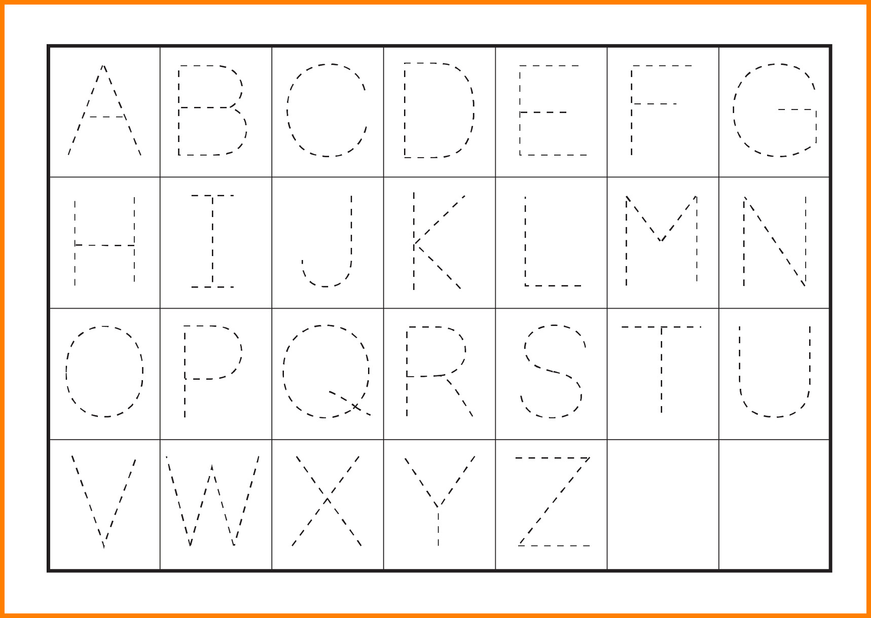 Stunningetter Tracing Worksheets Free Alphabet Preschool