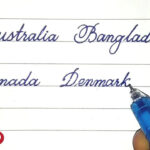 Stylish Cursive Handwriting | Names Of Countries