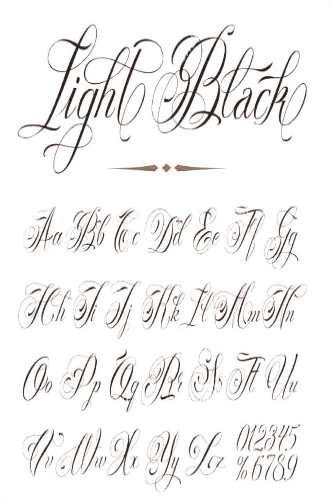 Stylized Cursive Letters Tattoo Designs Cursive Handwriting
