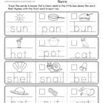 Summer Rhyming Worksheet For Kindergarten   Free Printable