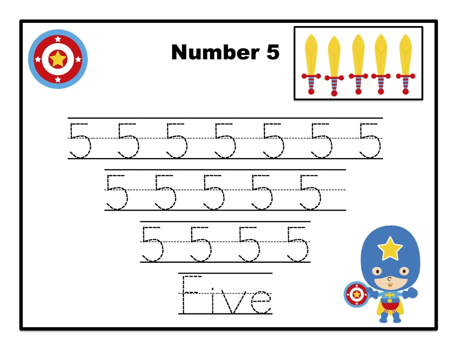 Super Heroes Learn Numbers ~ Preschool Printables | Numbers