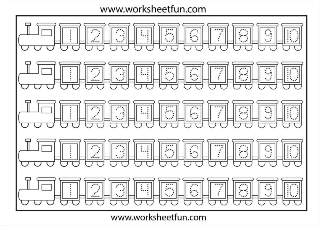 Template For Numbers 1 100 | Preschool Number Worksheets