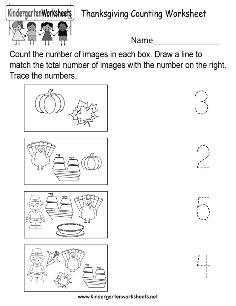 Thanksgiving Counting Worksheet Free Kindergarten Holiday Thanksgiving Counting Worksheet Free Kindergarten Holiday