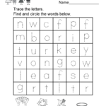 Thanksgiving Word Search Worksheet   Free Kindergarten